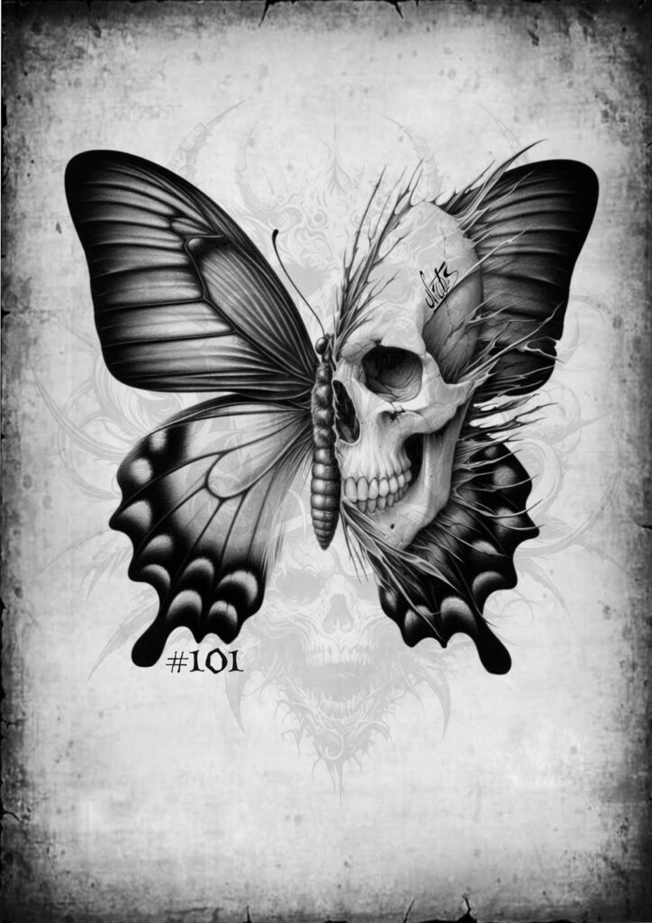 Skull Butterfly 101