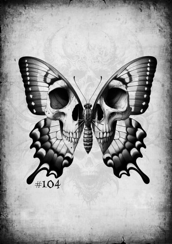 Double Skull Butterfly 104