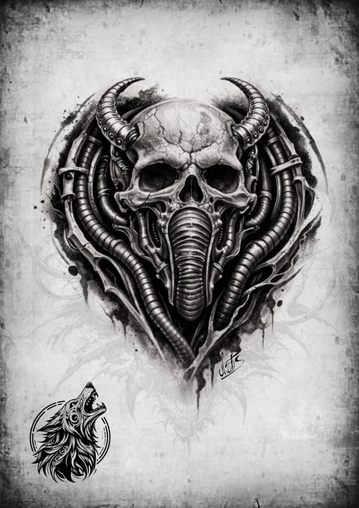 Techno-Organic Skull